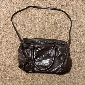 Brown leather purse